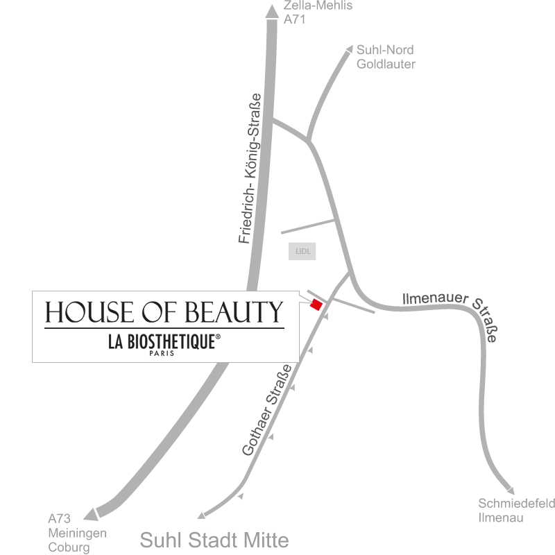 Anfahrtsskizze House of Beauty